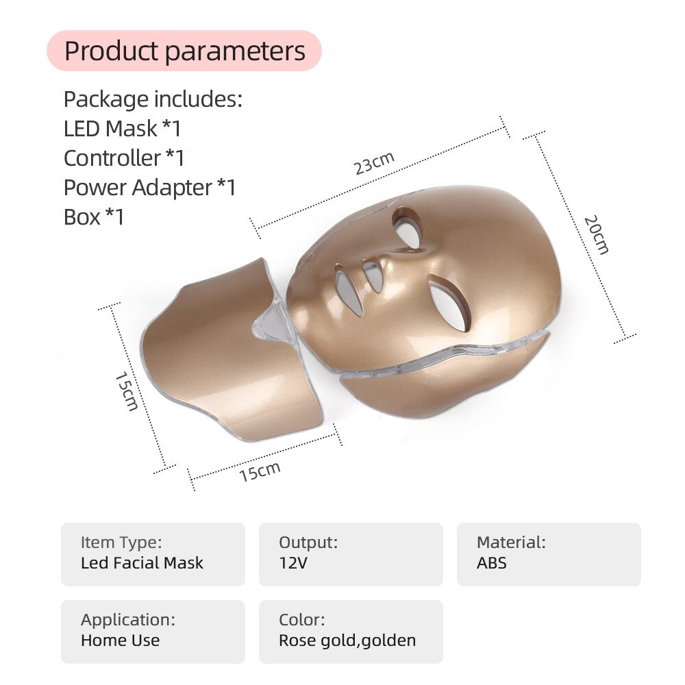 ABC LED Facial Mask with Neck Treatment